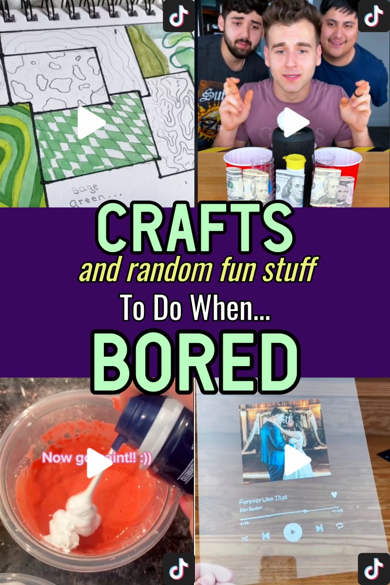 What to DO when your bored - these crafts and art things are fun DIY when BORED at home - TikTok colring challenges, 5 minute crafts, art activities, paper crafts, random TikTok trends and more fun and easy craft ideas when you're bored