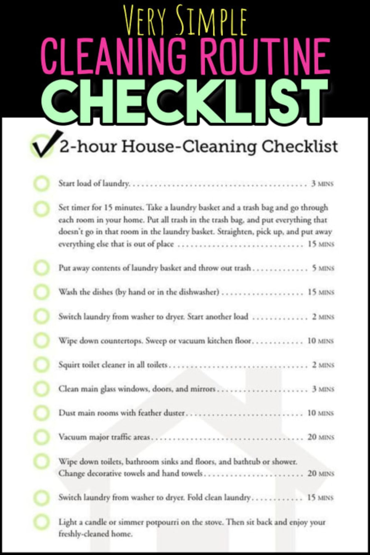 cleaning routine for working moms