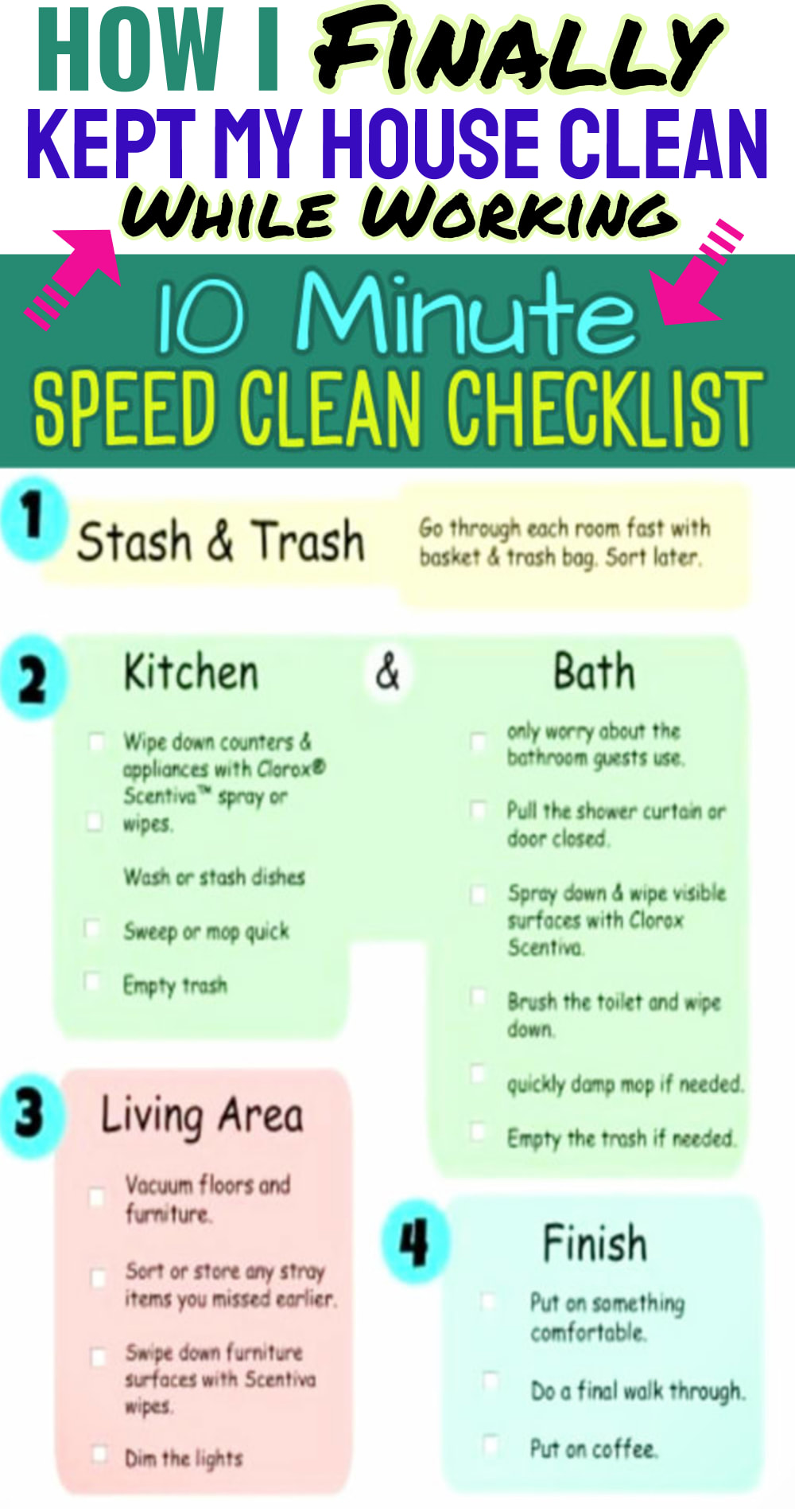 how to keep a clean house while working - busy mom speed cleaning schedule