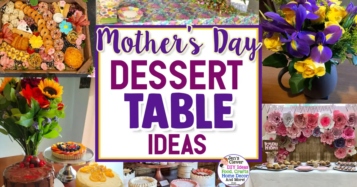 Party dessert table ideas and easy potluck desserts for church or family reunion -Mother's Day Dessert Table Ideas -