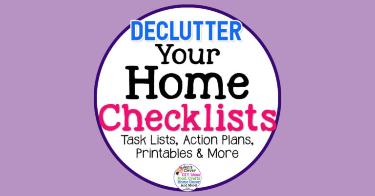 Declutter Your Home Checklists & Task Lists-Printables Too