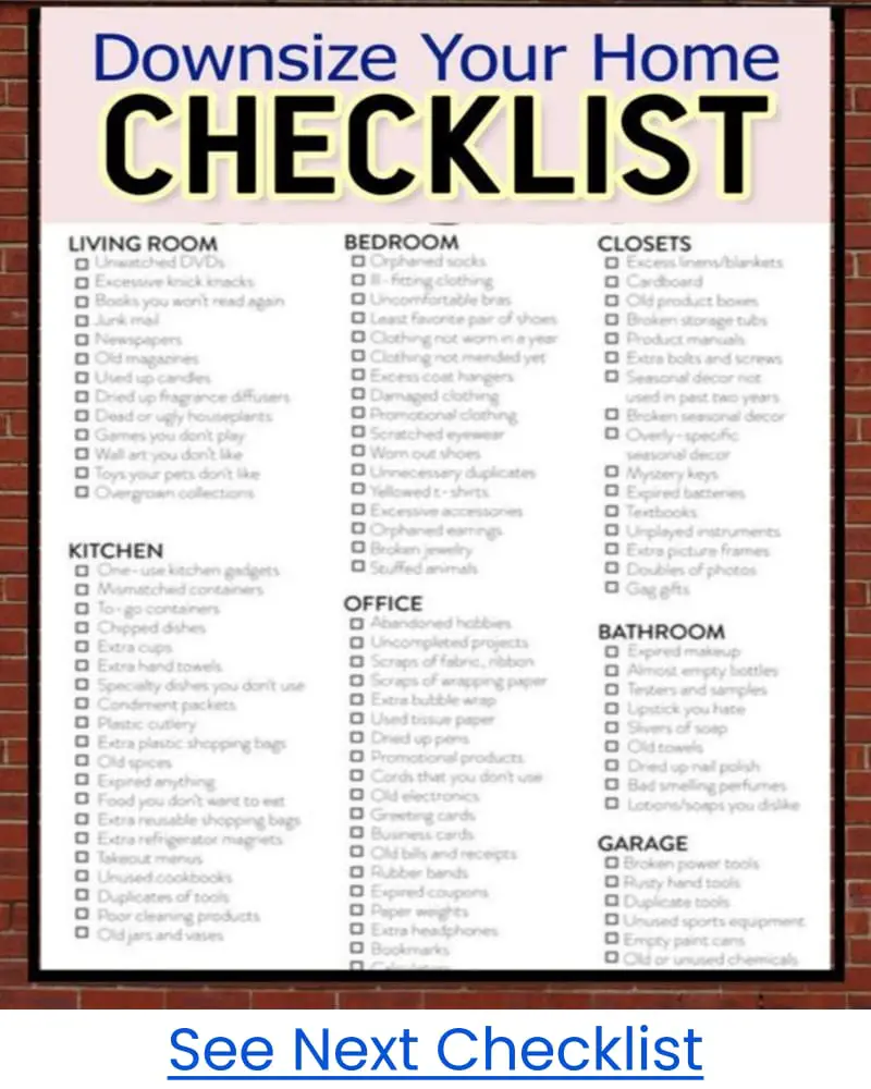 Declutter Your Home Checklists & Task Lists-Printables For 2024