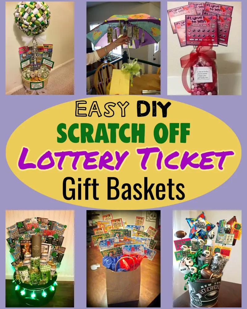 Creative Ways To Gift Scratch Off Tickets - fundraiser raffle basket ideas for adults - DIY gift basket ideas for Christmas, Birthday, Retirement, Secret Santa, White Elephant and More