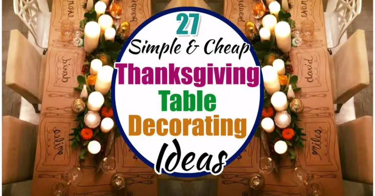 Cheap Thanksgiving Table Decor and Table Setting Ideas