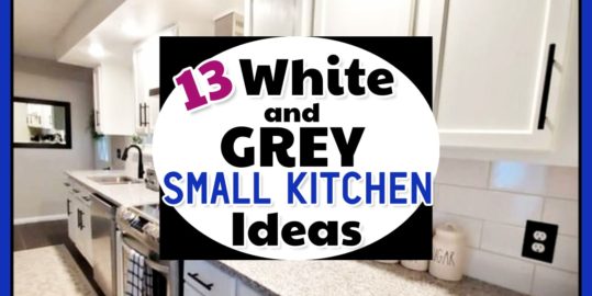 White and Grey Small Kitchen Ideas, Designs and Pictures  - 13 modern grey and white small kitchen photos and design ideas for a simple low cost small house kitchen makeover...