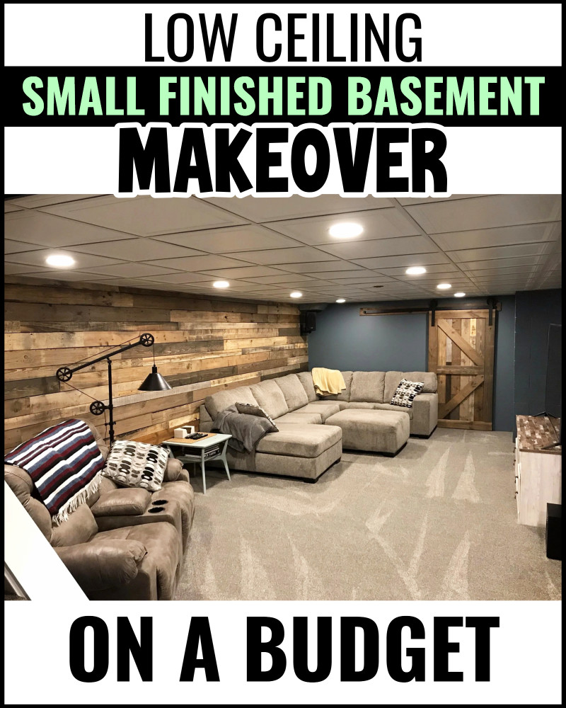 basement ideas - low ceiling small finished basement ideas on a budget - cheap basement makeovers and decorating ideas