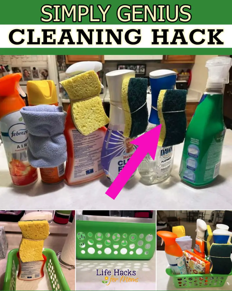 dollar tree cleaning caddy cleaning supplies hacks - from sneaky ways to keep your house clean with toddlers, kids, messy husband or working full time