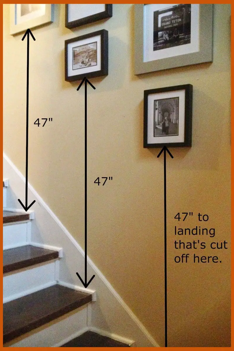 Photo Wall Ideas - how to arrange photos on staircase walls for a family picture wall display