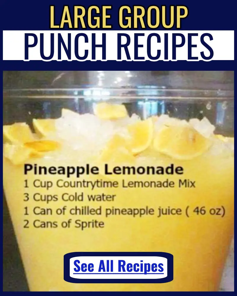 Large group punch recipes for a funeral reception, potluck at work or church, or any party crowd
