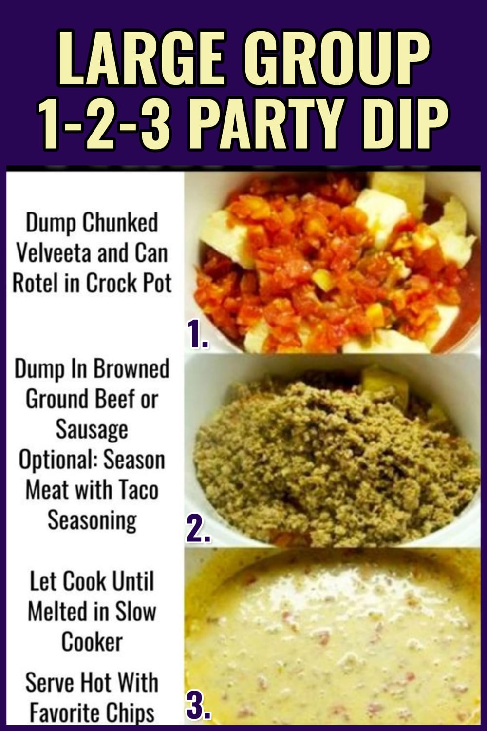 My 1-2-3 party dip recipe is SO cheap and easy to make for any large group - here's the recipe