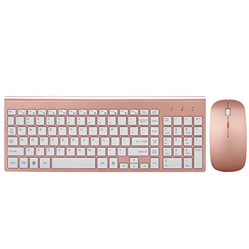 Rose Gold Wireless Keyboard & Mouse