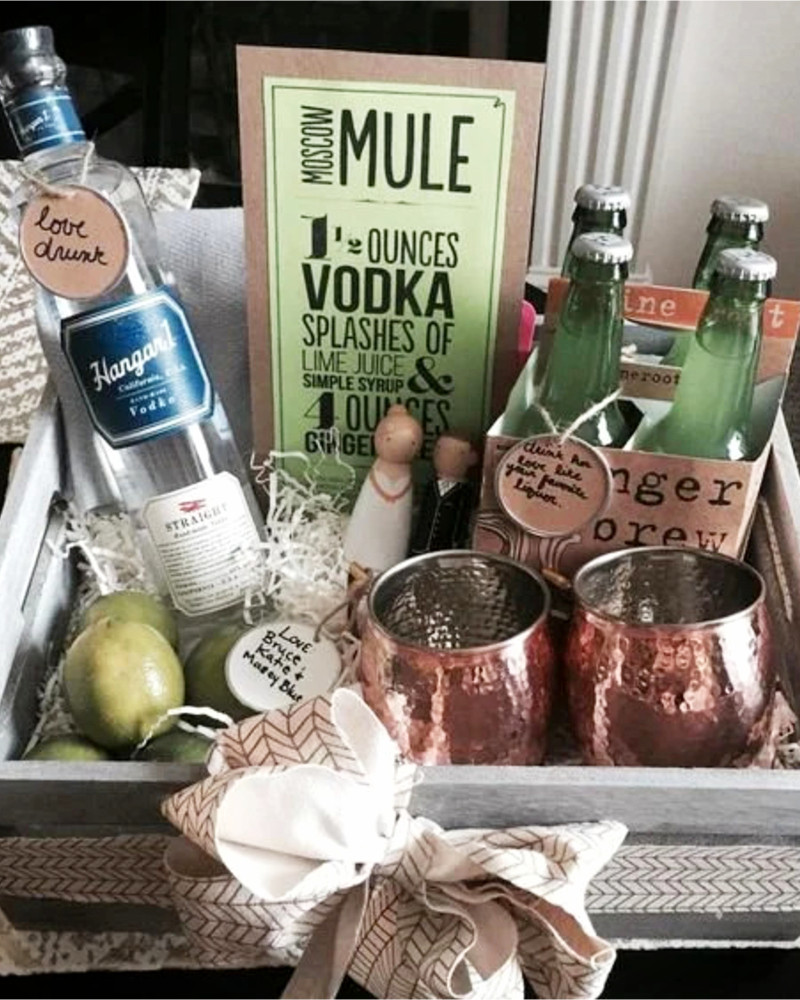 Moscow Mule gift basket ideas for a thoughtful DIY hostess gift