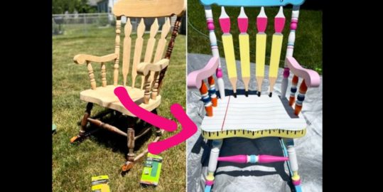 Classroom Rocking Chairs – Yard Sale Rocking Chair To Painted DIY Teacher Reading Chairs