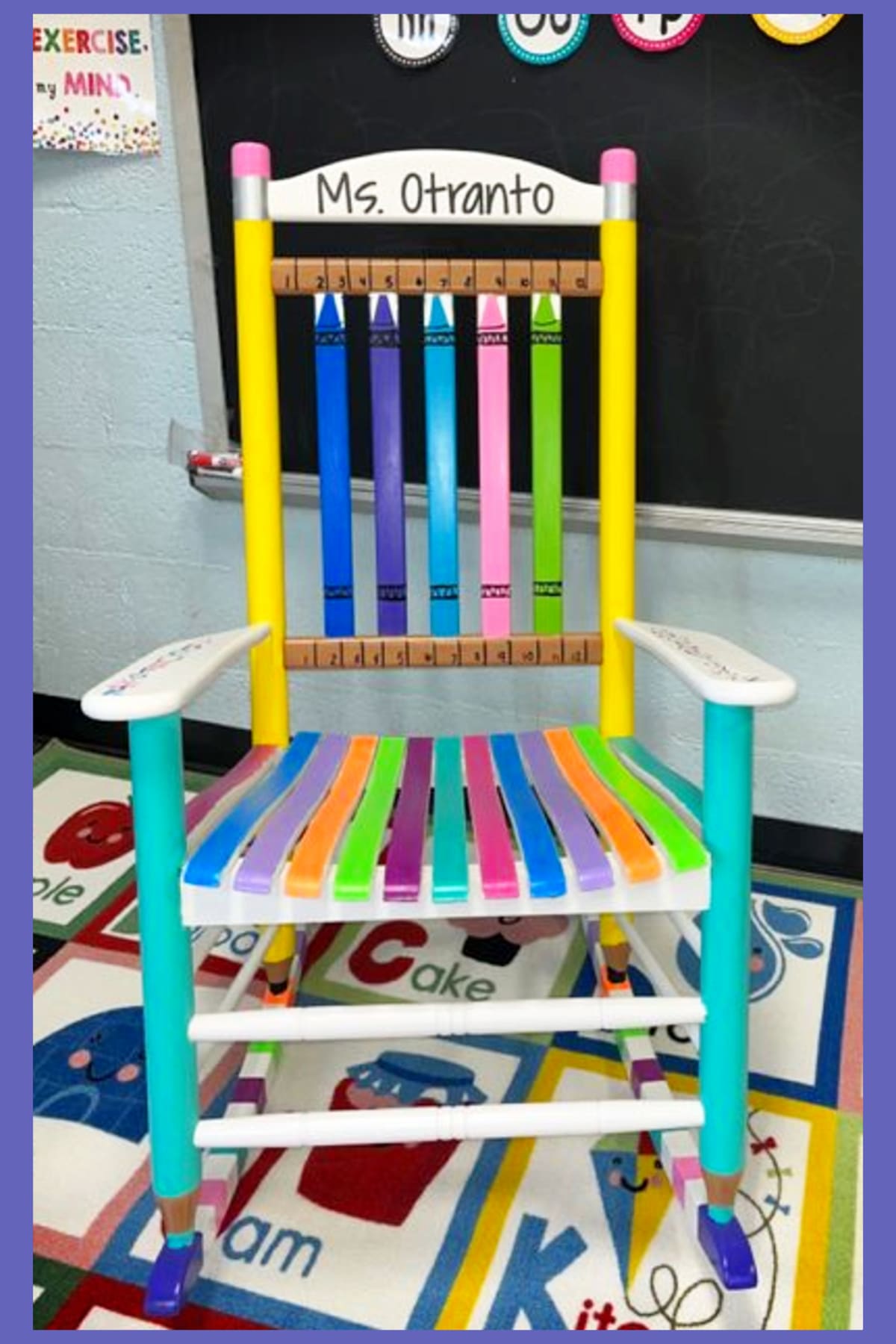 hand painted chairs for teachers - classroom teacher rocking chairs