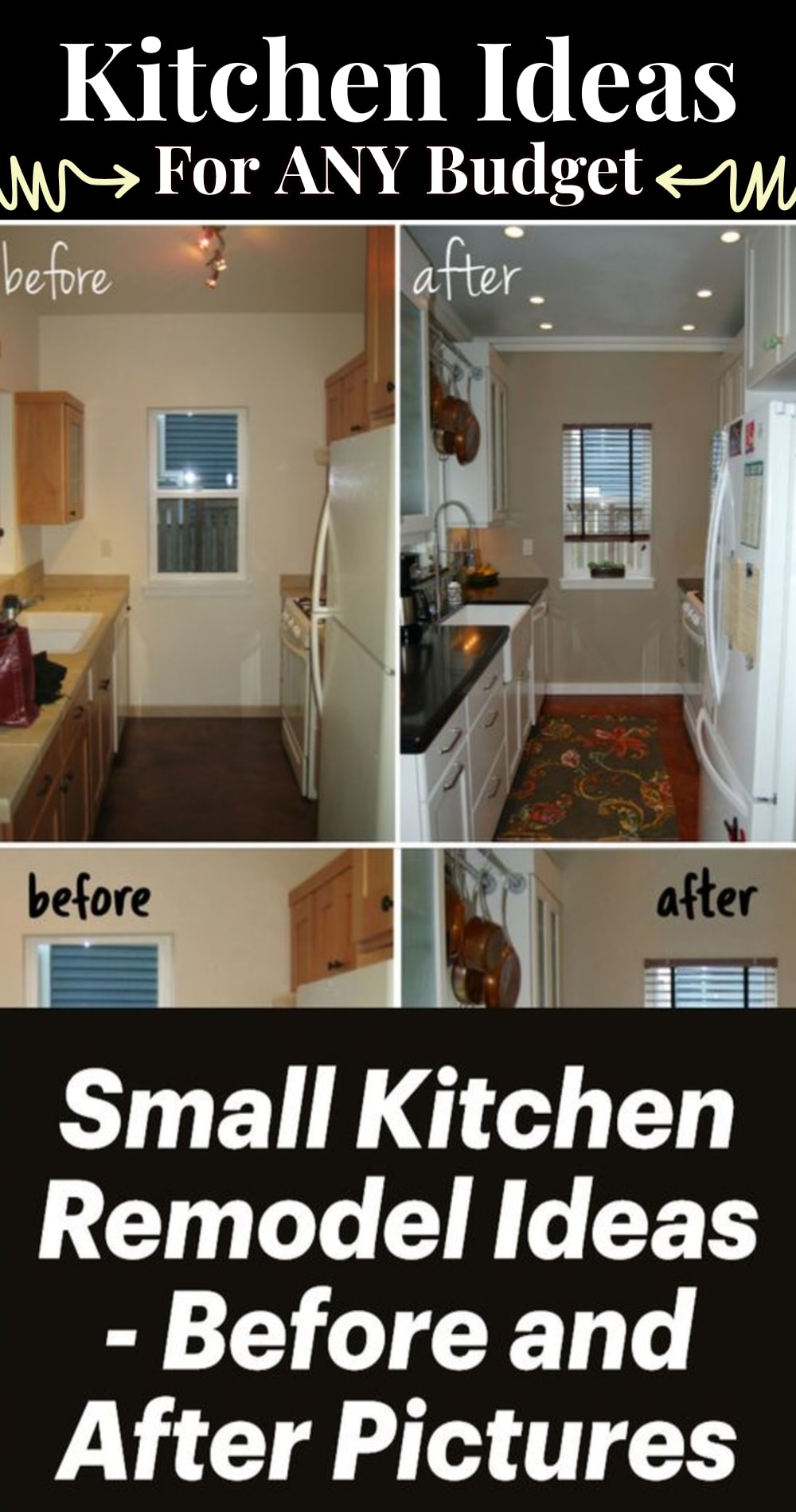 Kitchen ideas for ANY budget - before and after
