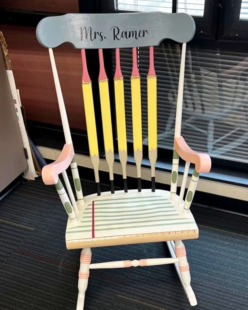 rocking chair ideas for teachers - painted wooden rocking chairs for classroom furniture