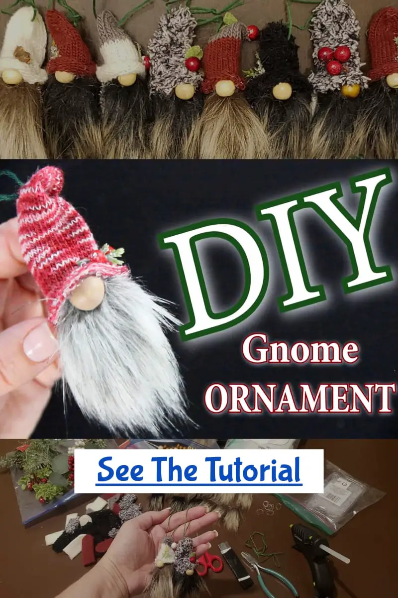 gnome Christmas tree ornaments - the cutest DIY gnomes you'll ever make!