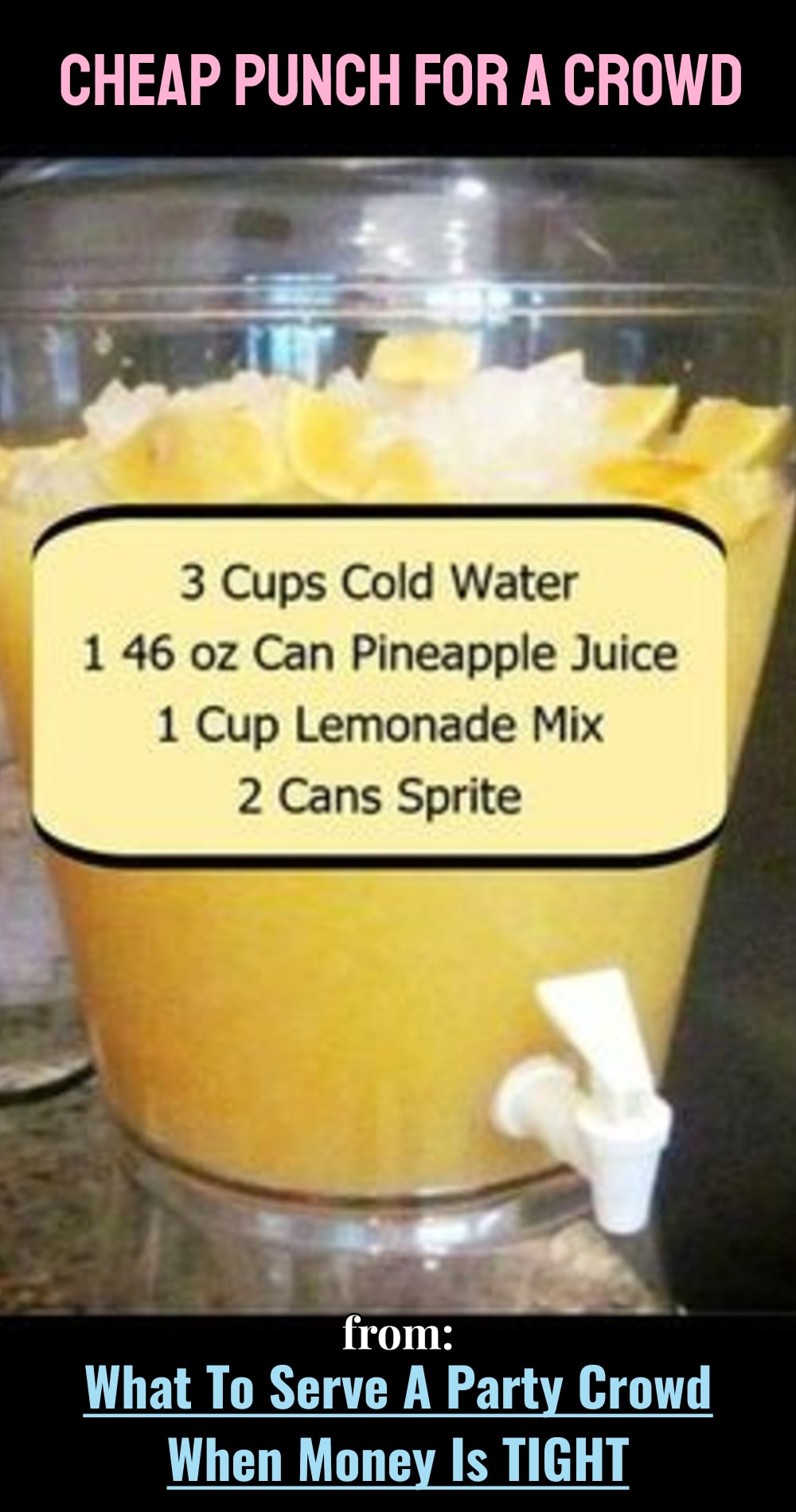 Inexpensive punch recipe for large groups
