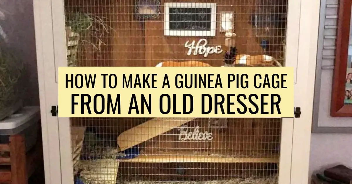 how to make a guinea pig cage or hamster cage from an old dresser