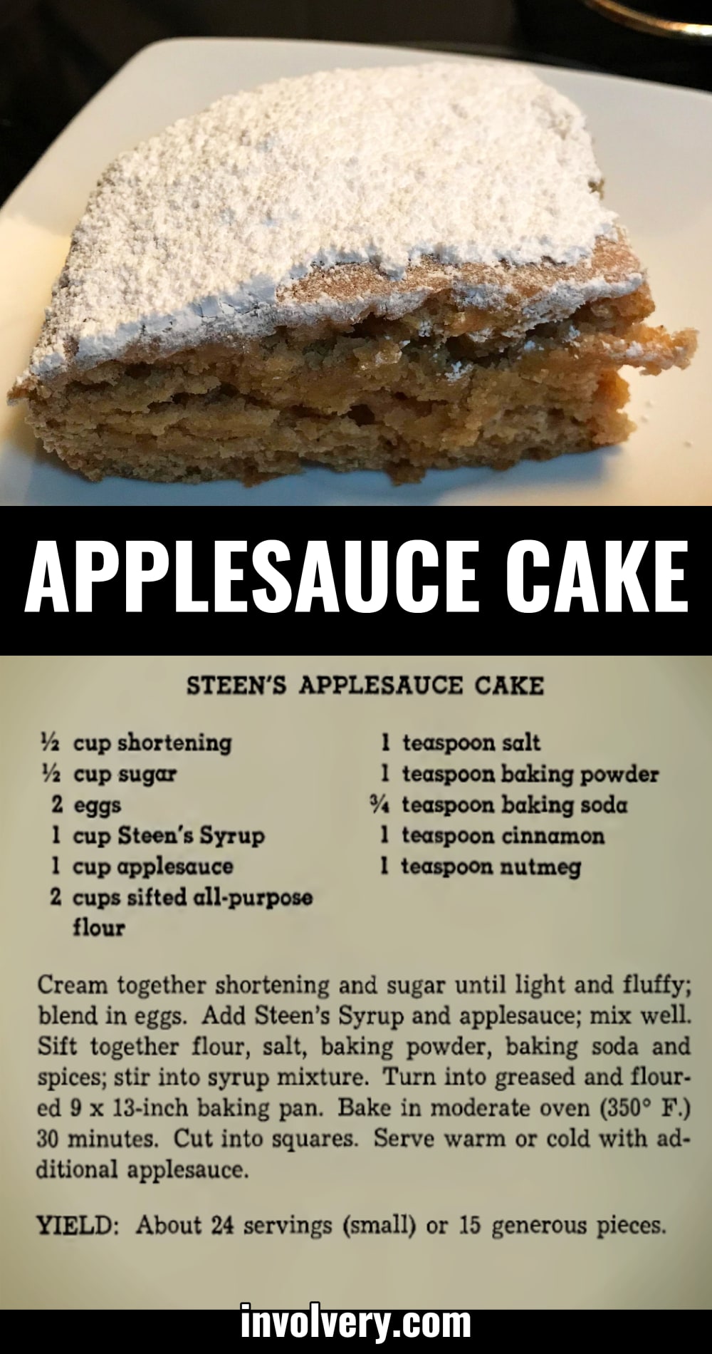 Applesauce Cake Recipe