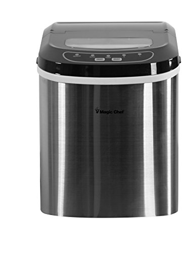 #1 Best - Magic Chef MCIM2ST 27 lb Ice Maker Stainless Steel
