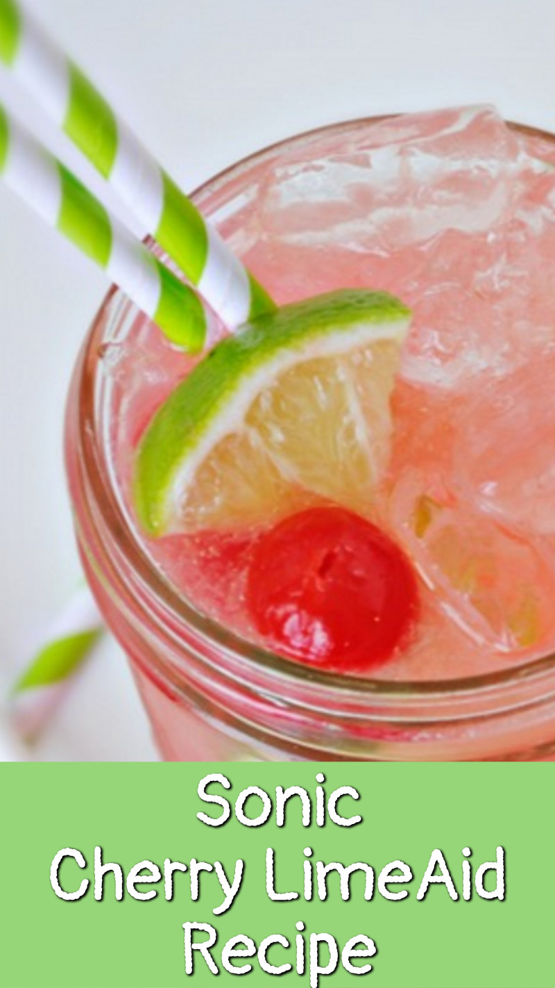 Sonic Cherry LimeAid recipe - copycat recipe for Cherry LimeAid drink from Sonic restaurants