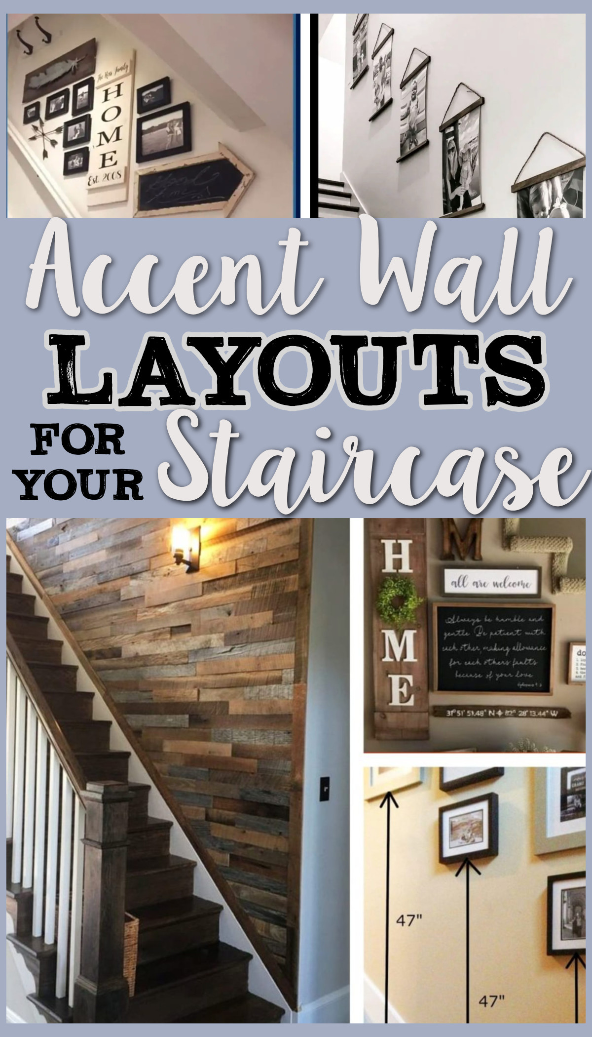 accent wall ideas for staircase walls