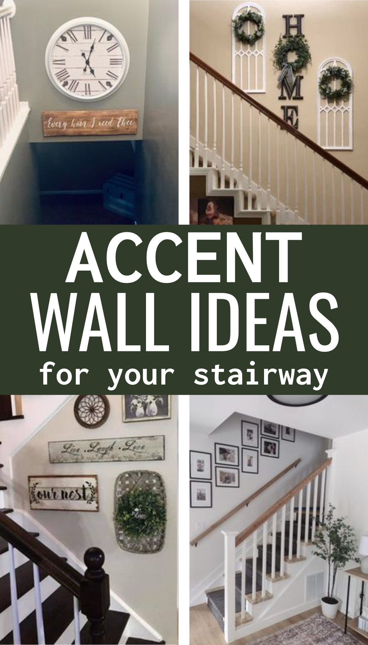 4 accent wall ideas for stairway walls