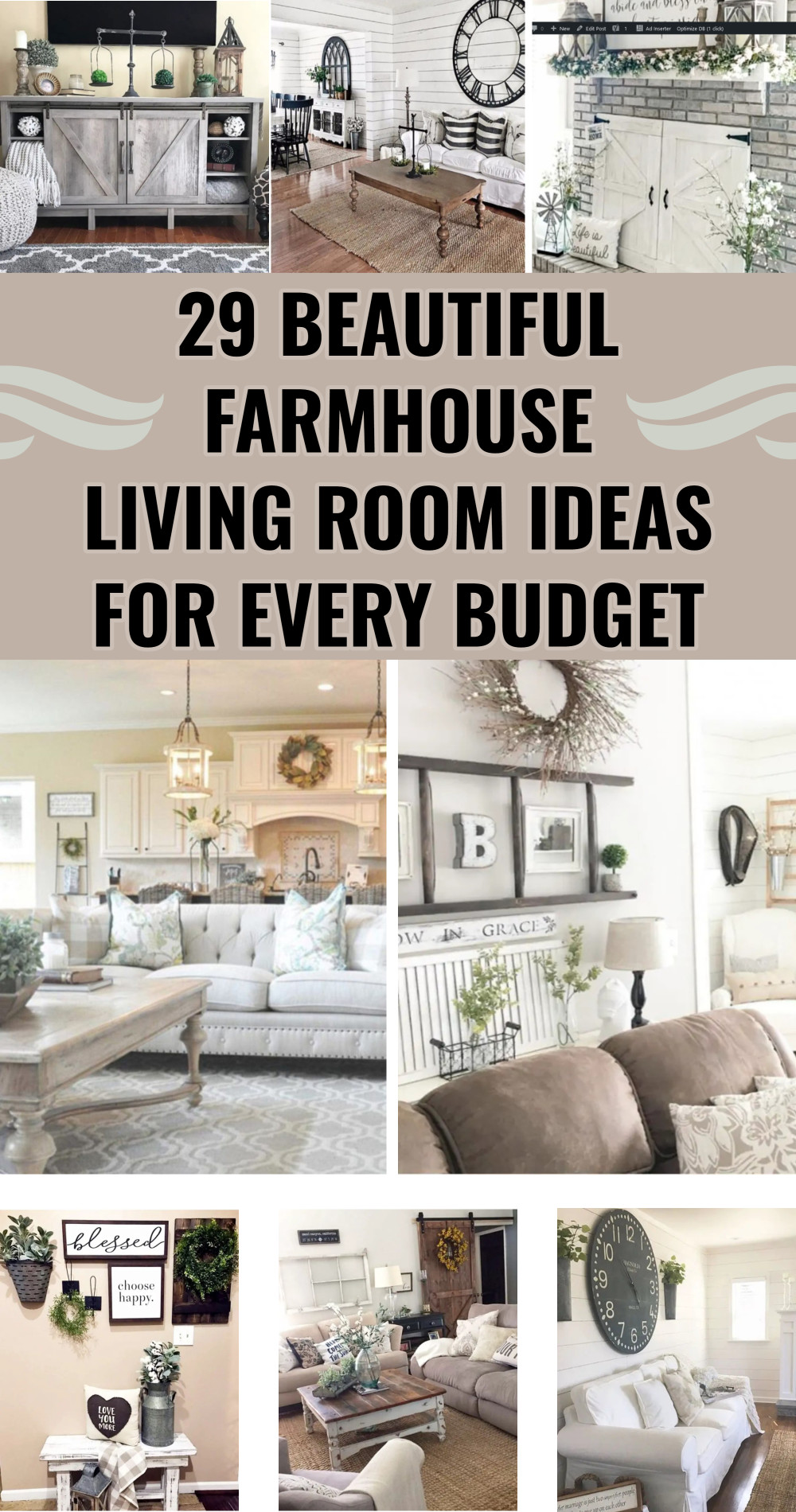 29 Cozy Farmhouse Living Room Ideas For Every Decorating Budget