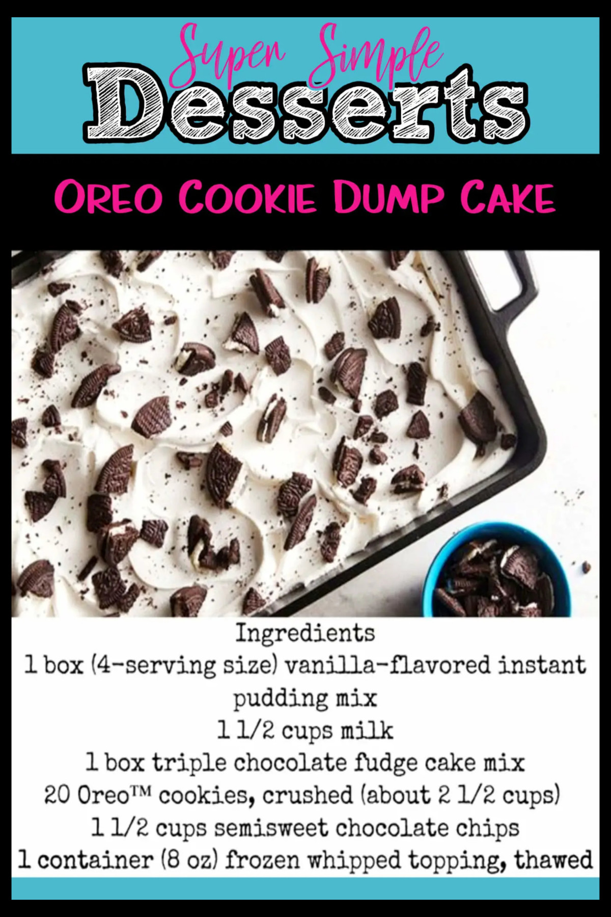 chocolate oreo dump cake recipe
