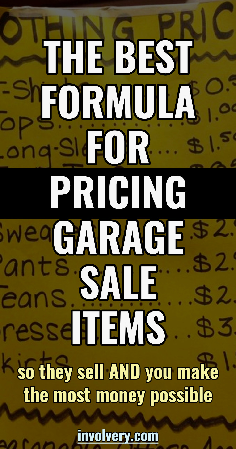 yard sale garage sale pricing guide