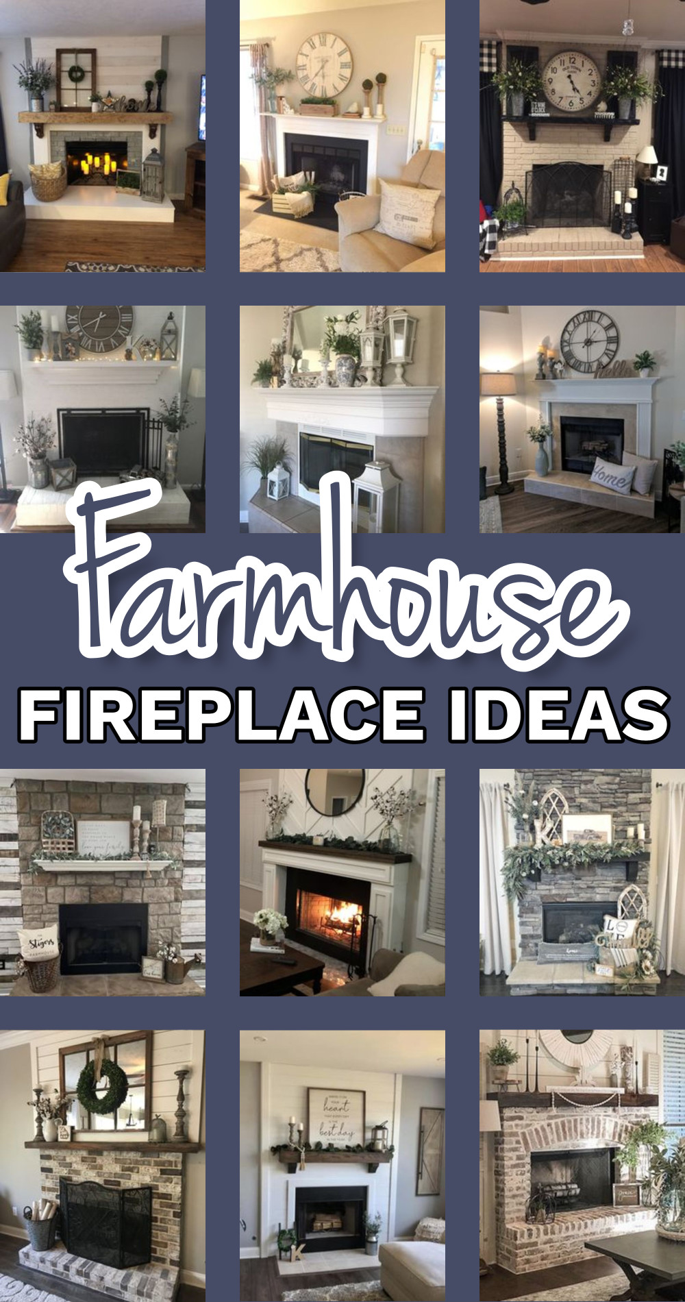 farmhouse living room fireplace ideas