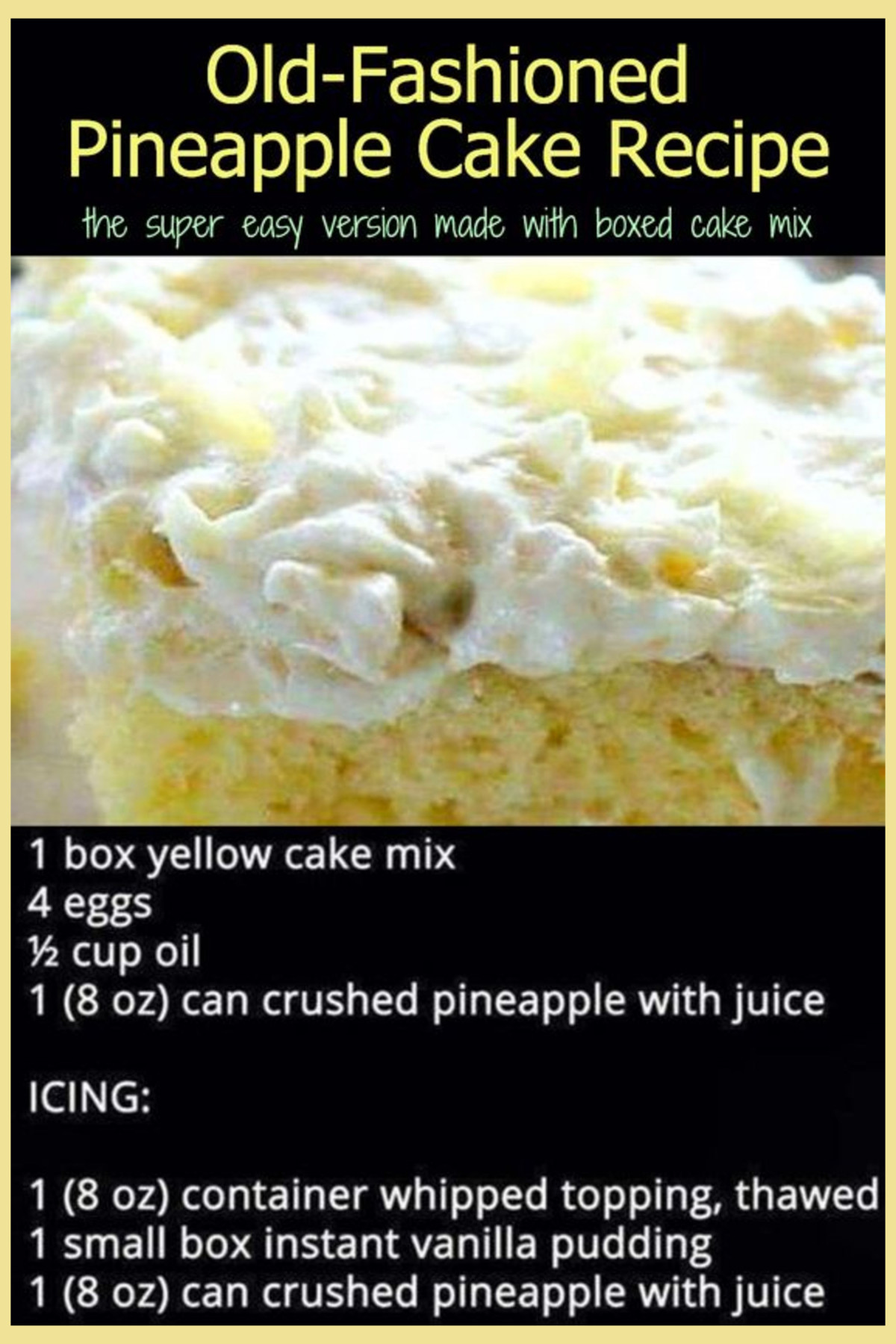 old fashioned pineapple cake recipe