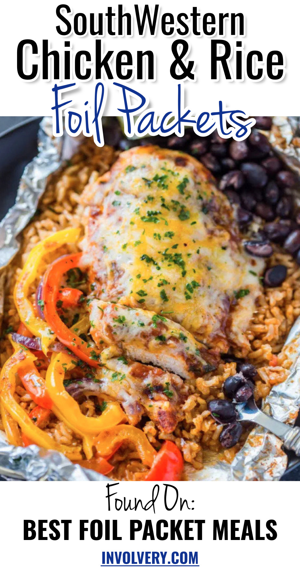 southwestern chicken and rice foil packets