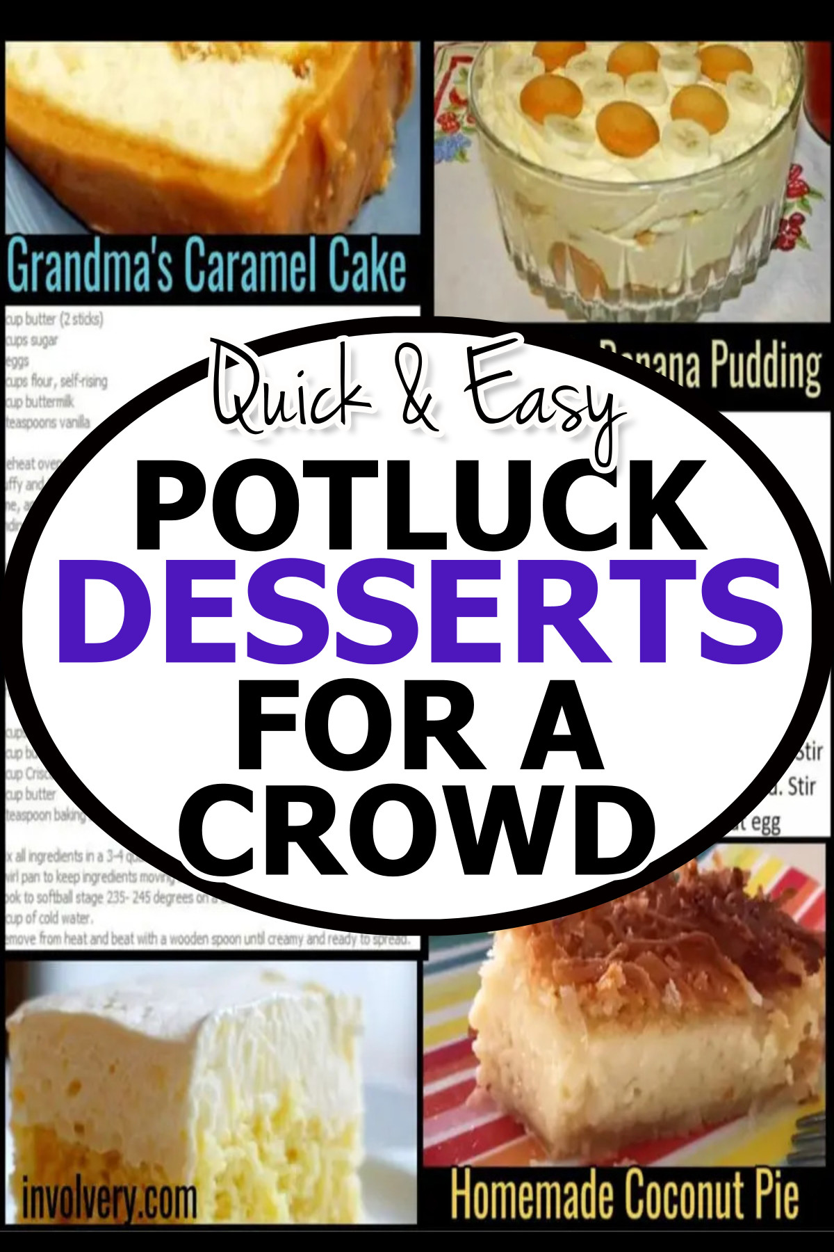 Easy Potluck Desserts For a Crowd or Family Reunion Group