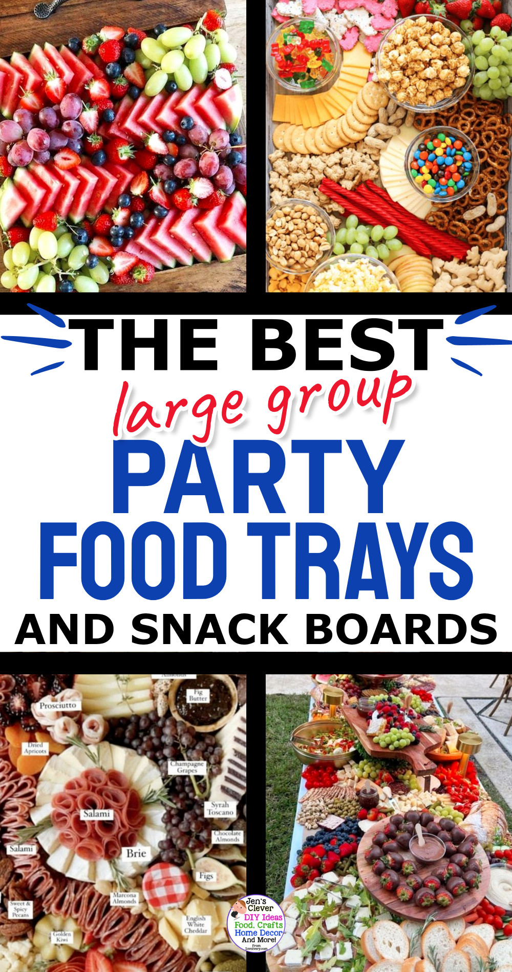 large group snack food platters
