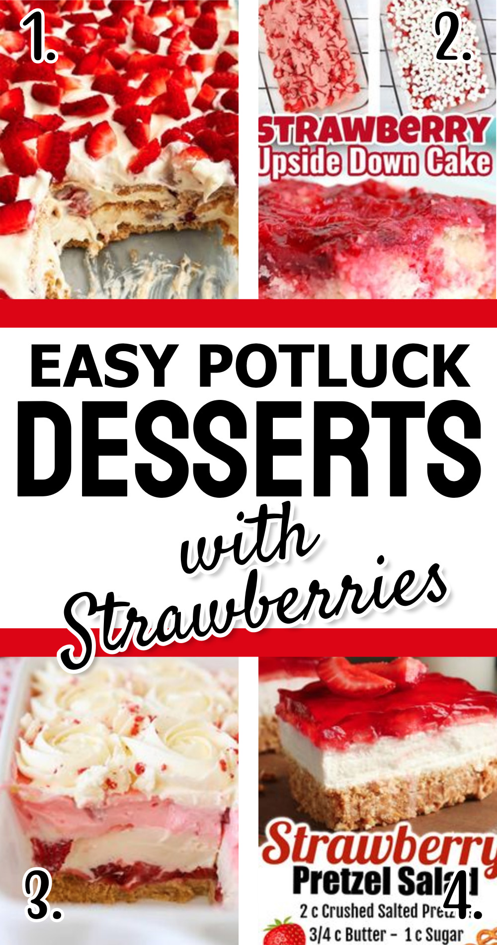 potluck desserts with strawberries