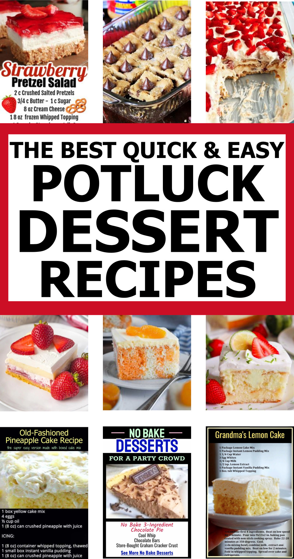 best easy potluck desserts