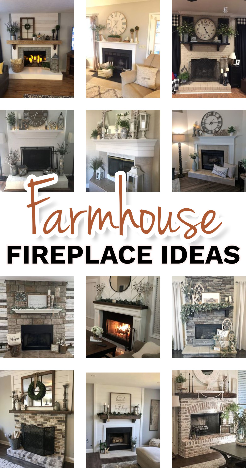 Farmhouse Fireplace Ideas and Pictures