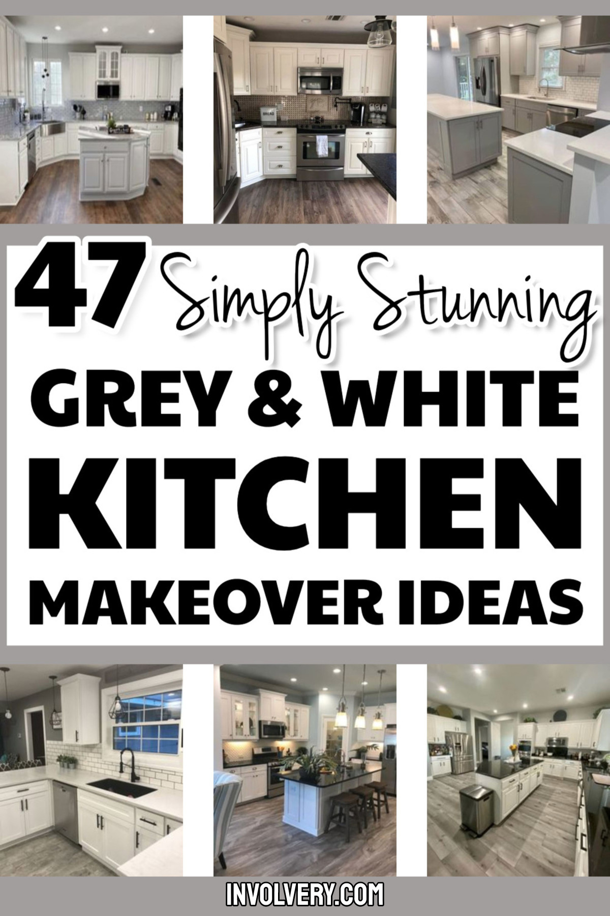 grey and white kitchen makeover ideas