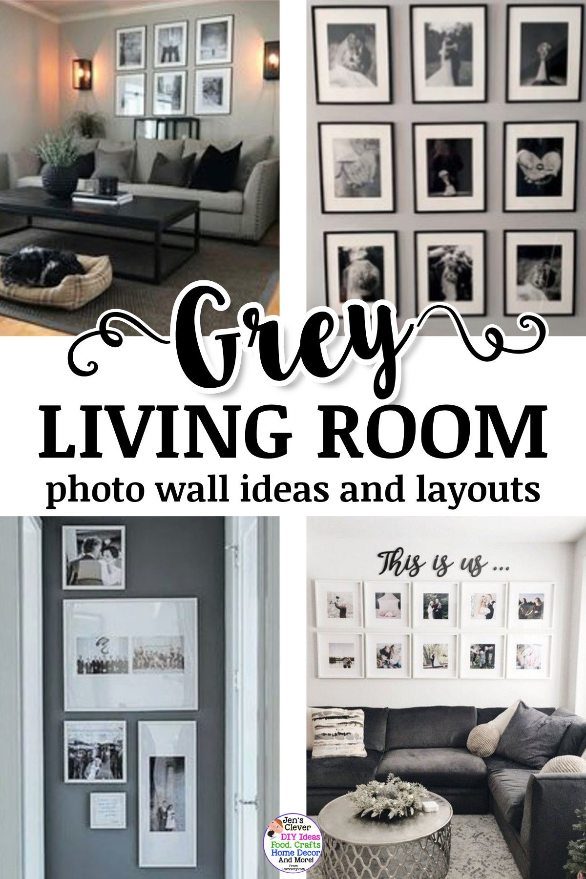 Grey Living Room Photo Wall Ideas