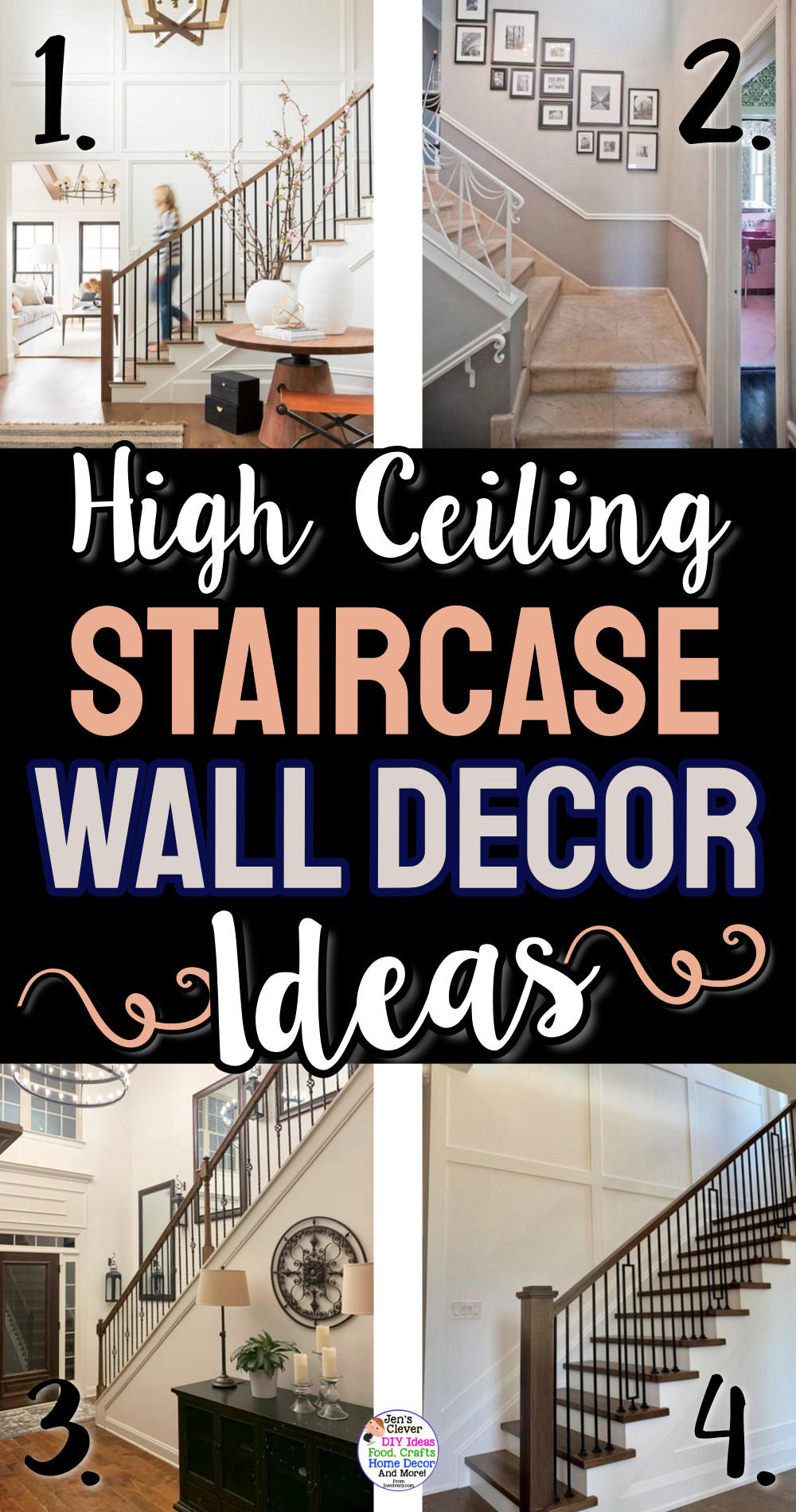 staircase wall decor high ceilings