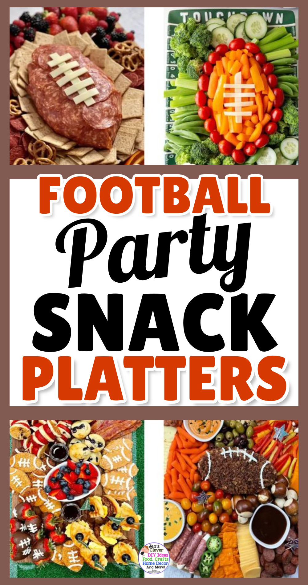 football party appetizer snack platters