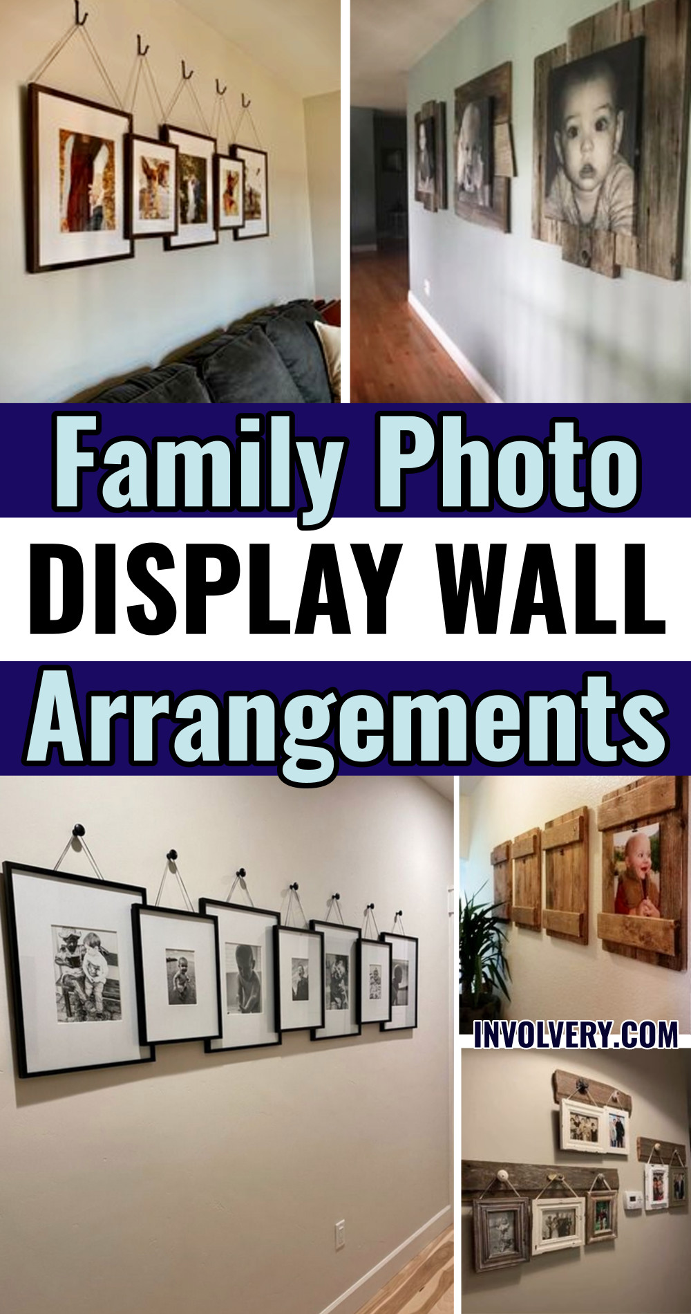 Family Photo Display Wall Arrangements