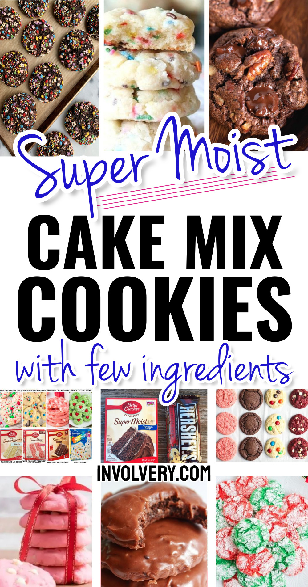 Super Moist Cake Mix Cookies With Few ingredients
