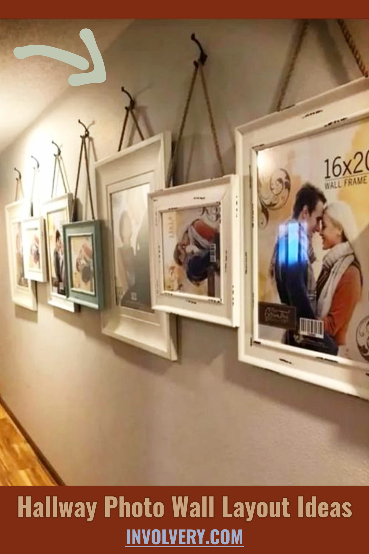Hallway Photo Wall Layout Ideas For Hanging Family Pictures