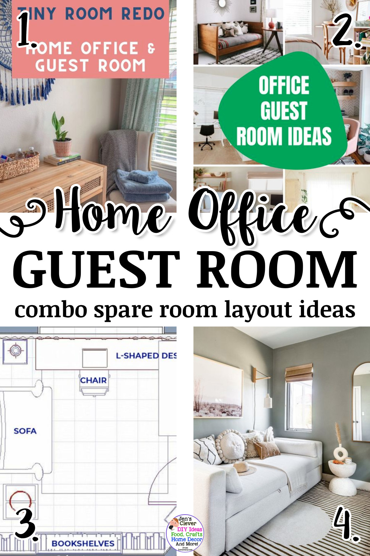 Home Office Guest Room Combo Spare Room Layout Ideas