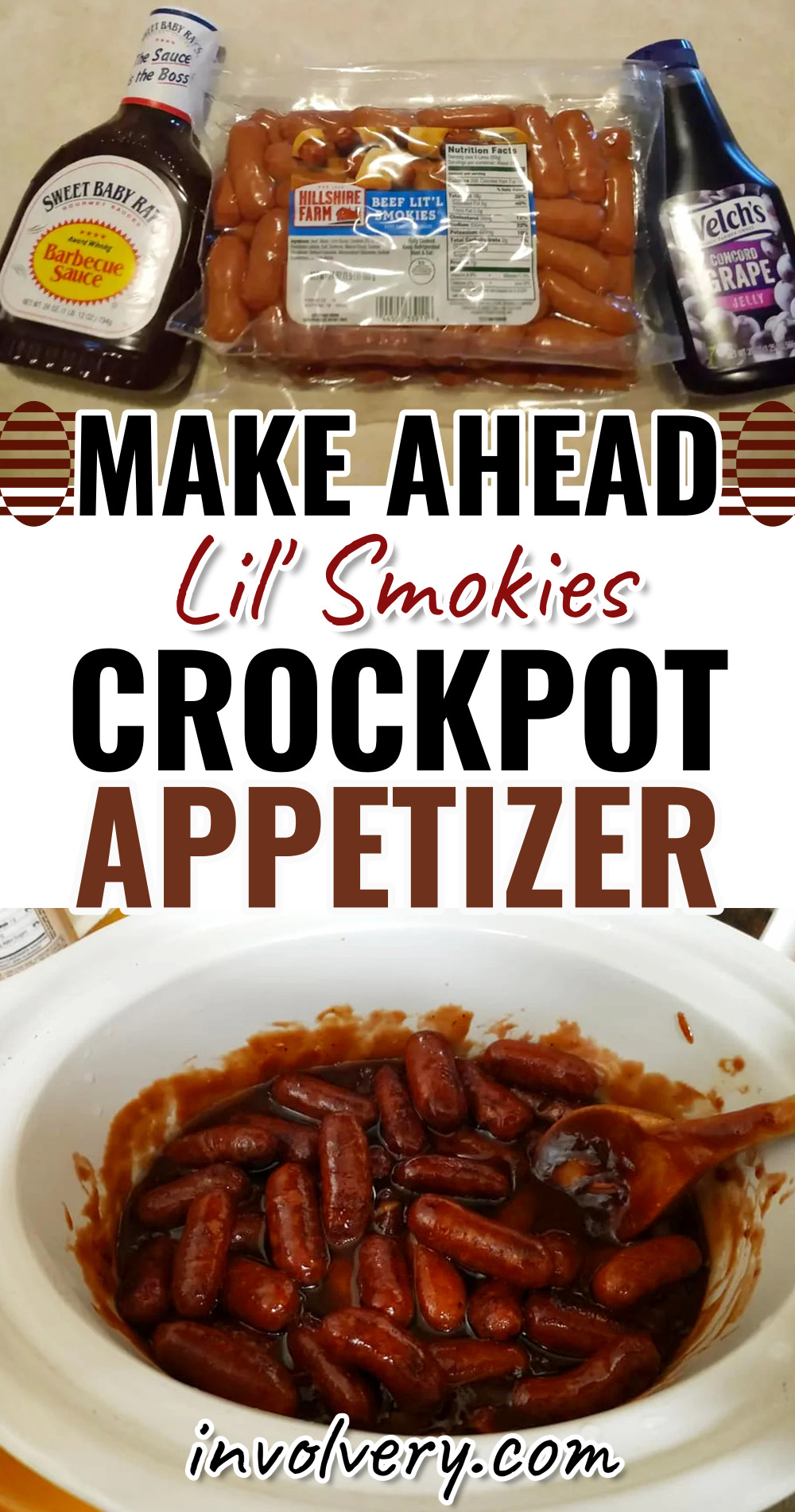 Make Ahead Lil Smokies Crockpot Appetizer