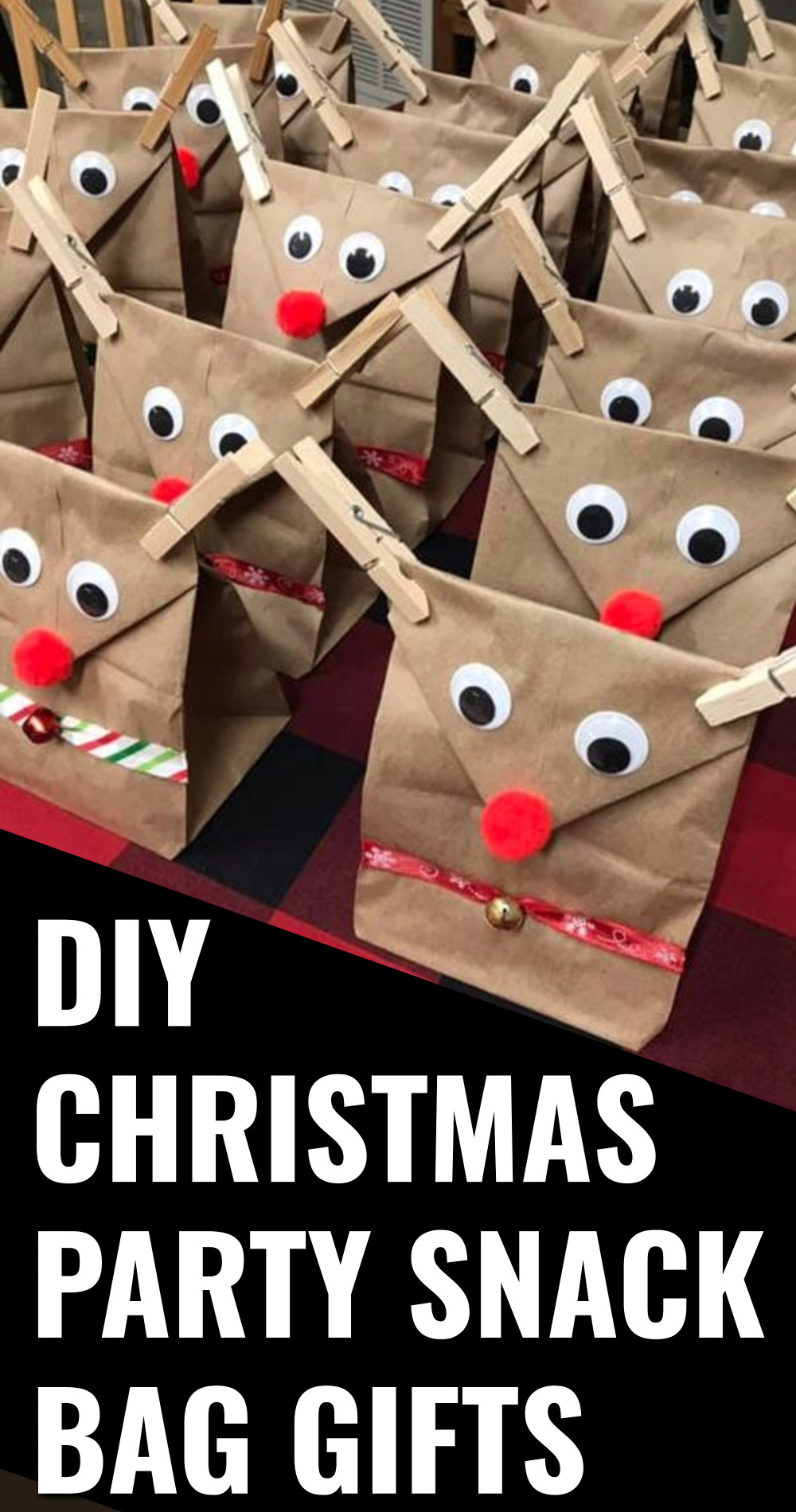 DIY Christmas Party Snack Bag Gifts