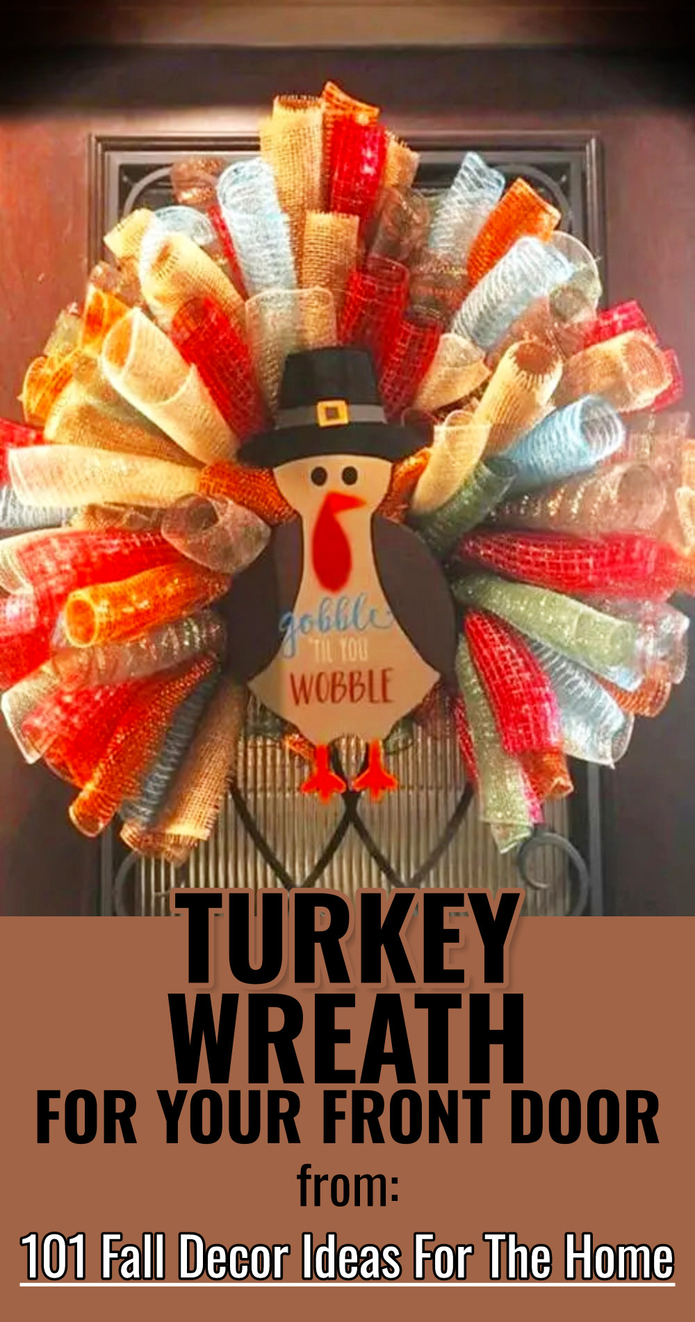 DIY Turkey Wreath For The Front Door